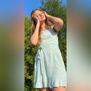 hollister green dress